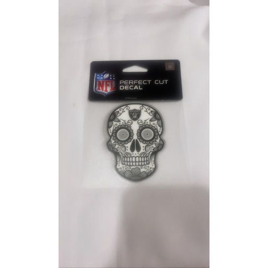 Las Vegas Raiders NFL 4X4 Perfect Cut Decal Skull