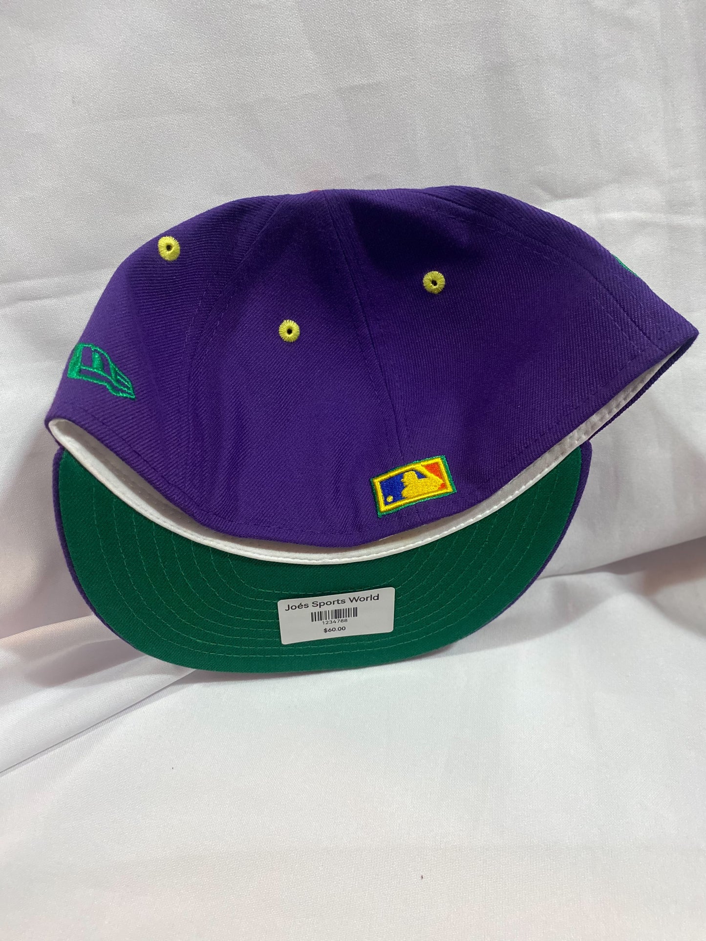 Los Angeles Dodgers MLB 59Fifty New Era “Dodger Stadium 50th Anniversary” Patch Fitted Hat Purple/Green