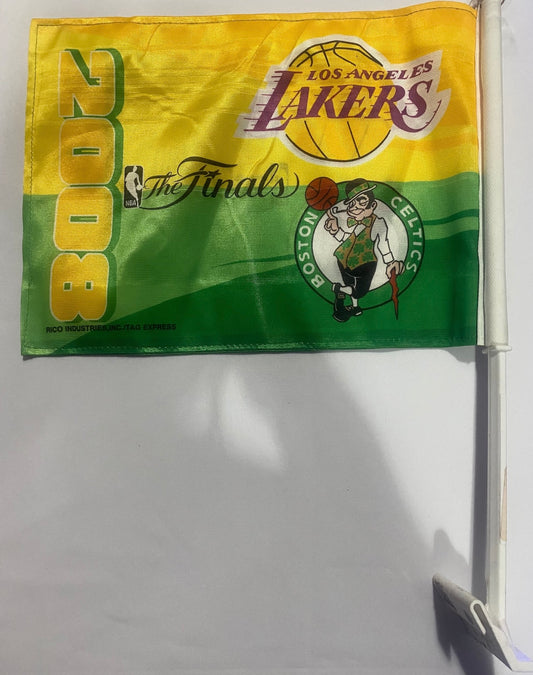 LA Lakers vs Boston Celtics The Finals Window Car Flag