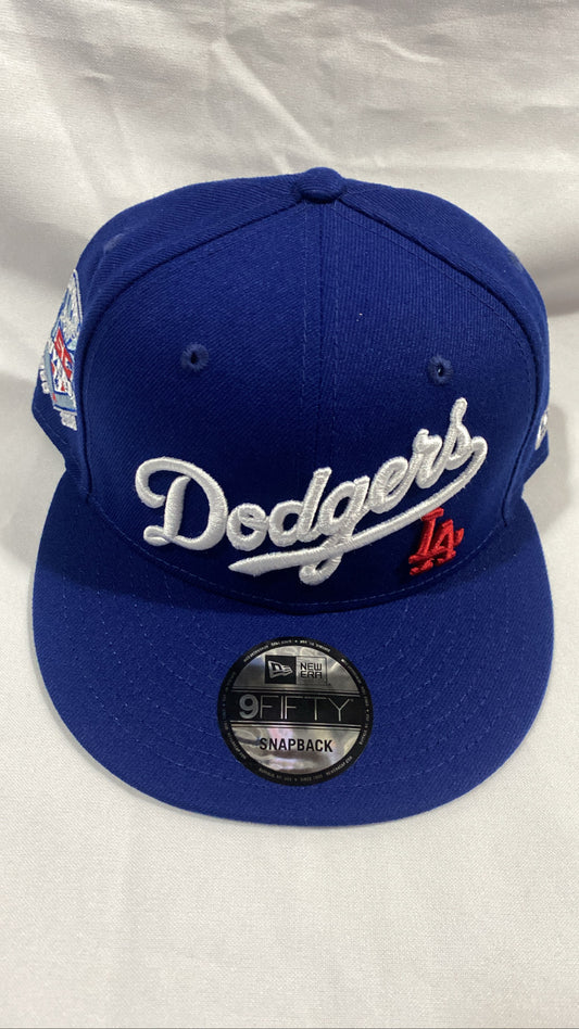 Los Angeles Dodgers MLB 9Fifty New Era “1958-2018 Los Angeles 50th Anniversary” Patch Snapback Hat