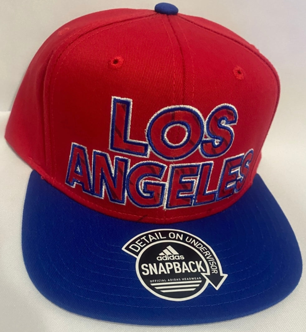 Los Angeles Clippers NBA Adidas 'Los Angeles' Lettering Red Body/Blue Visor Snapback