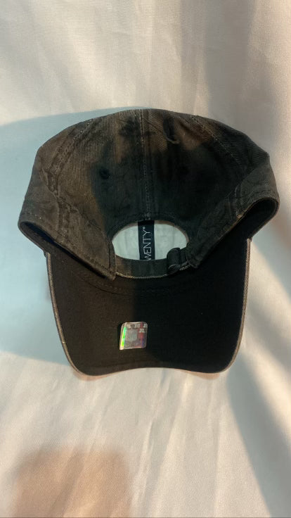 Las Vegas Raiders Bedazzled Front Logo Faded Black Adjustable Hat