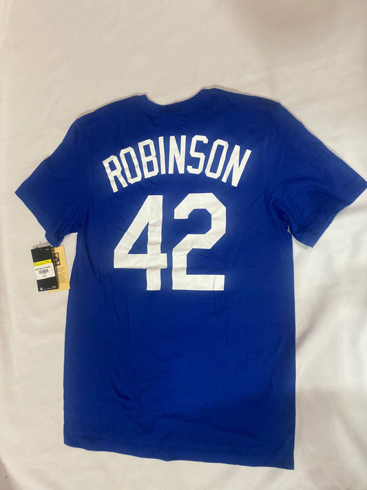 Brooklyn Dodgers Cooperstown Collection #42 Jackie Robinson VF Mens Nike T-Shirt