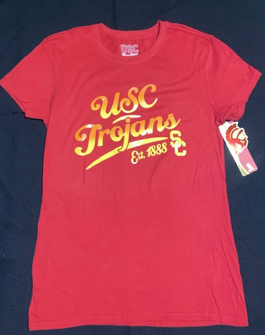 USC Trojans Women T-Shirt Round Neck Binding