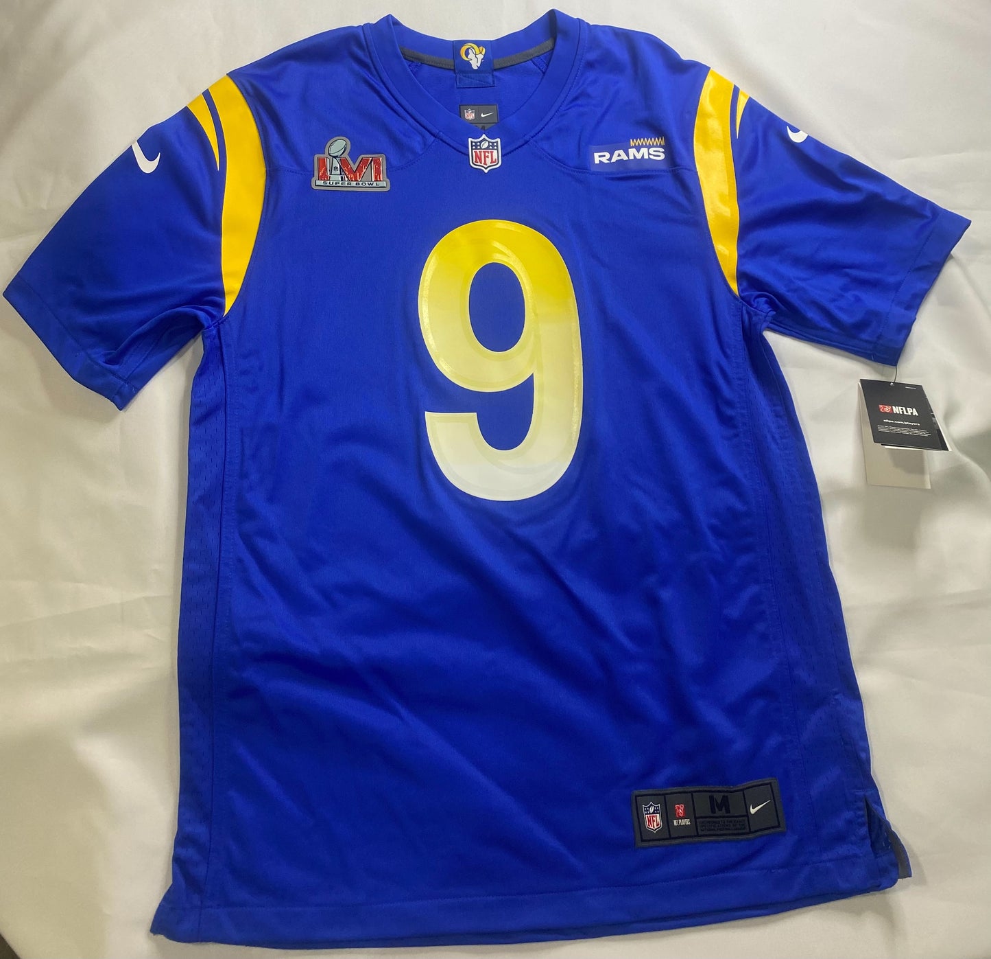 Los Angeles Rams #9 Stafford NFL Super Bowl Men Replica Jersey