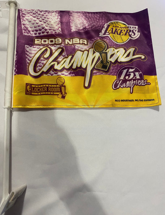 LA Lakers 2009 NBA Championship Window Car Flag