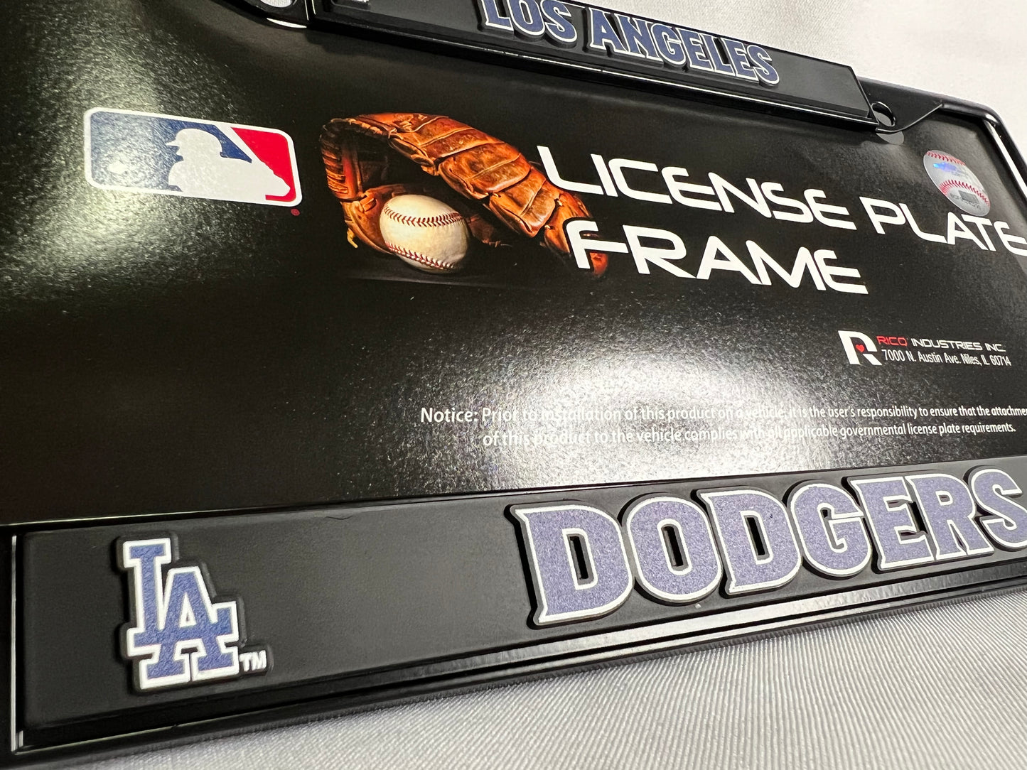 Los Angeles Dodgers MLB
 Black Metal Chrome License Plate