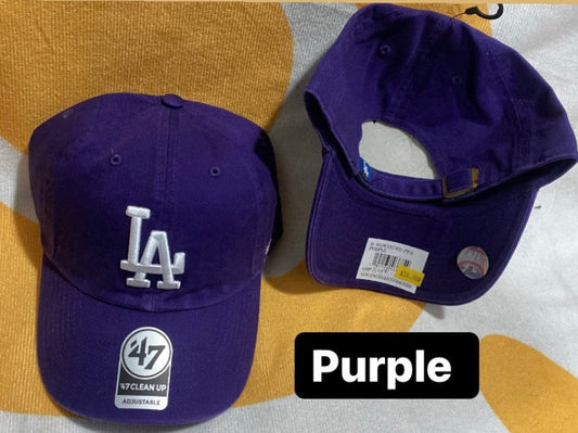 Los Angeles Dodgers 47 Clean Up Adjustable Hat - Purple