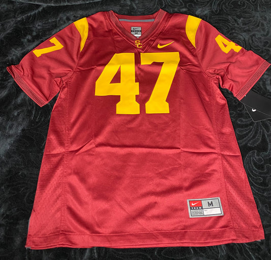 USC Trojans Nike #47 Clay Matthews Authentic Men Heat Pressed Jersey