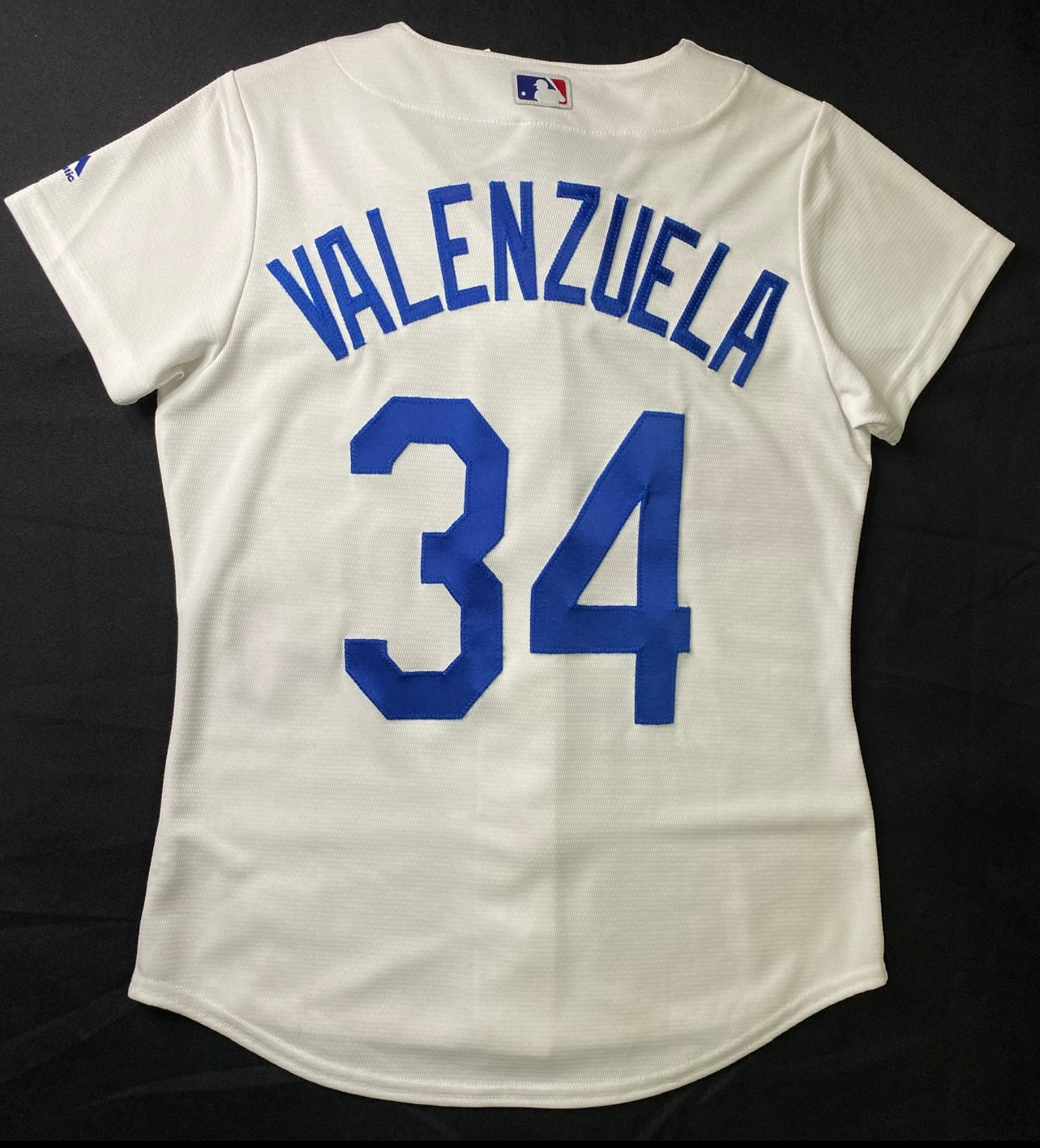 Los Angeles Dodgers MLB Majestic Genuine Merchandise #34 Valenzuela Jersey for Women