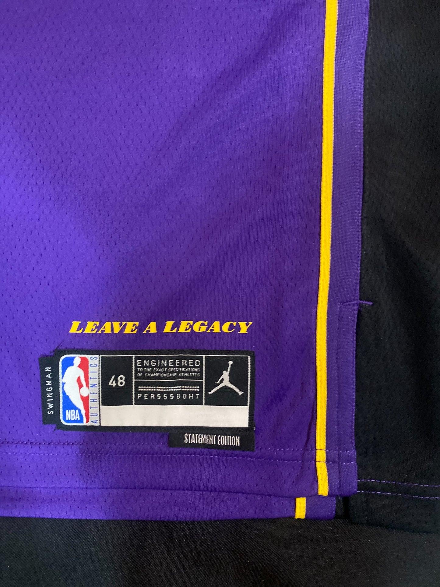 Los Angeles Lakers NBA Jordan Dri-Fit #6 Lebron James Statement Edition Swingman Jersey