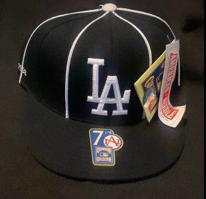 Los Angeles Dodgers MLB Cooperstown Collection Black-White Fitted Hat
