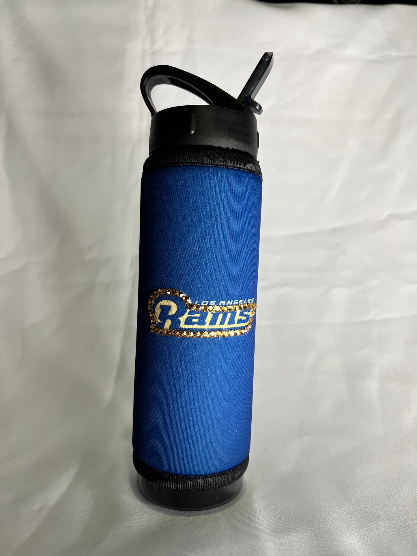 Los Angeles Dodgers Rams NFL Bedazzled Water Bottle