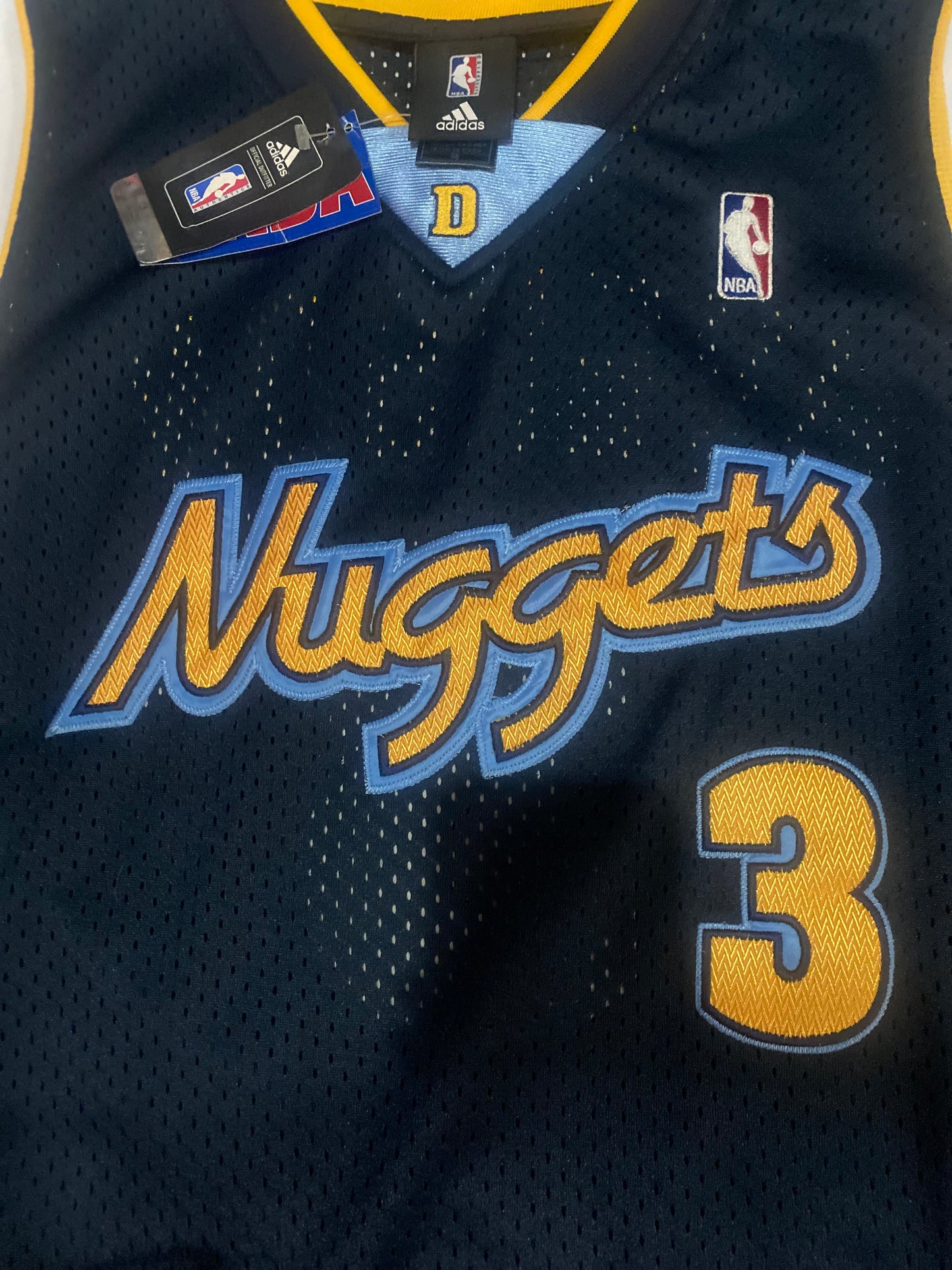 Denver Nuggets NBA Adidas #3 Iverson Men’s Throwback Jersey