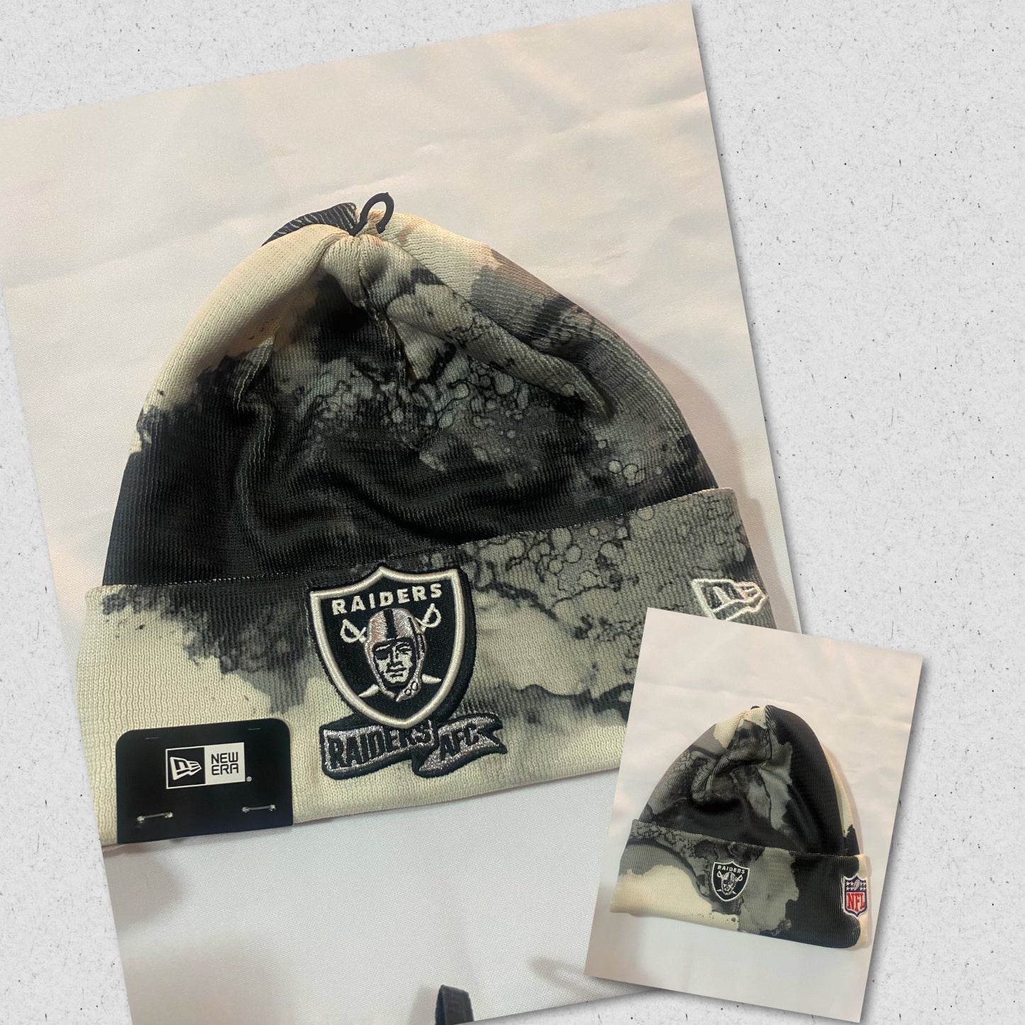 Las Vegas Raiders NFL New Era Ink Dye Beanie