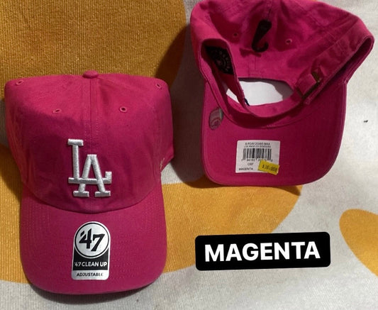 Los Angeles Dodgers 47 Clean Up Adjustable Hat - Magenta