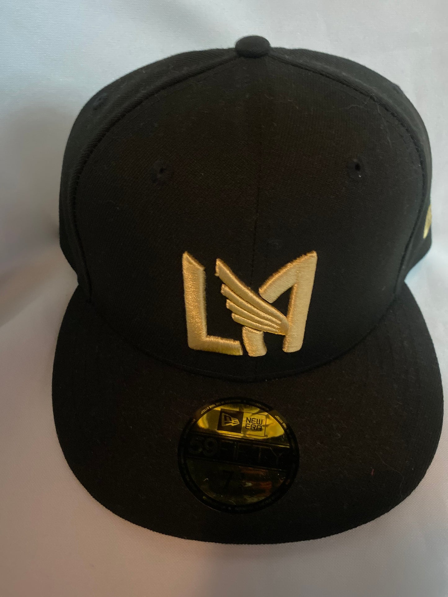 LAFC 59Fifty New Era Fitted Hat with Gold MLS Embroidered at Back Panel