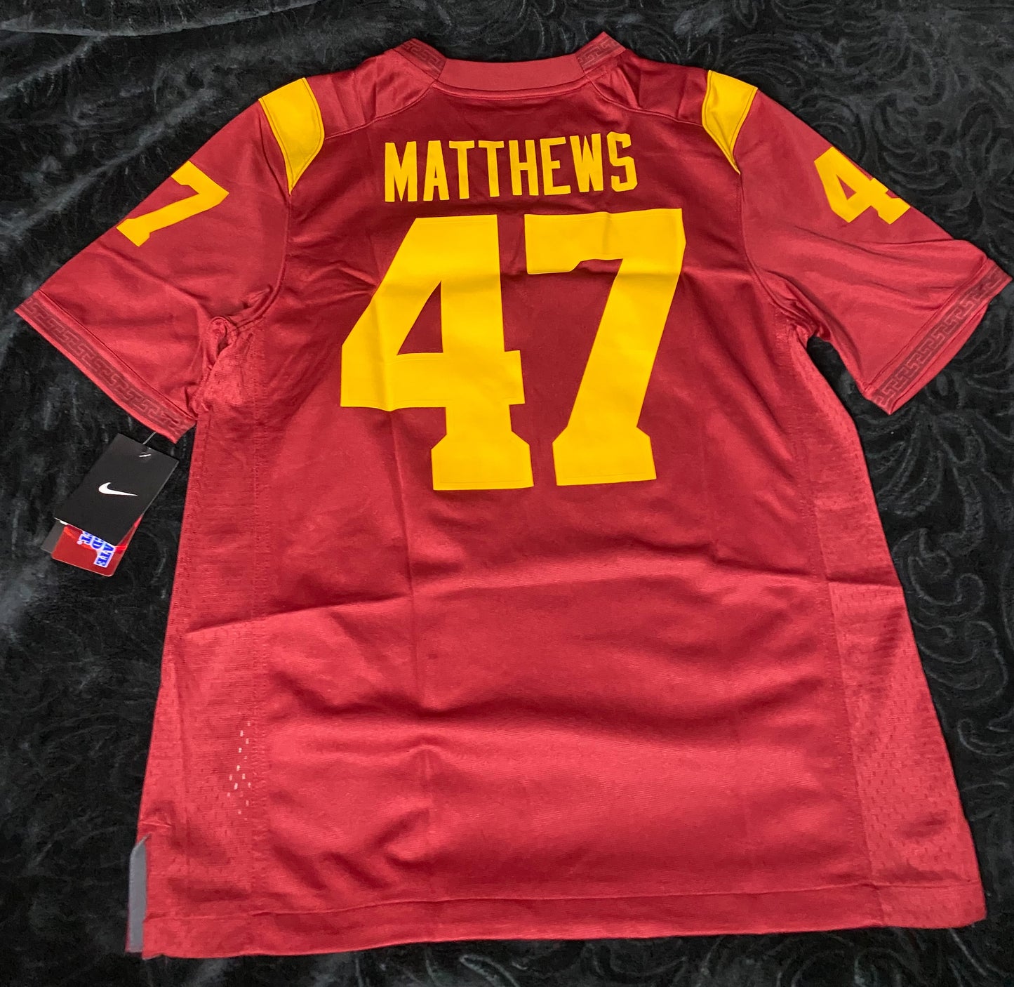 USC Trojans Nike #47 Clay Matthews Authentic Men Heat Pressed Jersey