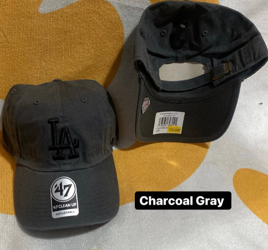 Los Angeles Dodgers 47 Clean Up Adjustable Hat - Charcoal Grey