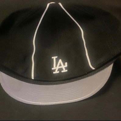 Los Angeles Dodgers MLB Cooperstown Collection Black-White Fitted Hat