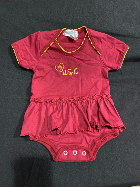 USC Trojans Peplum Little Girls Onesie