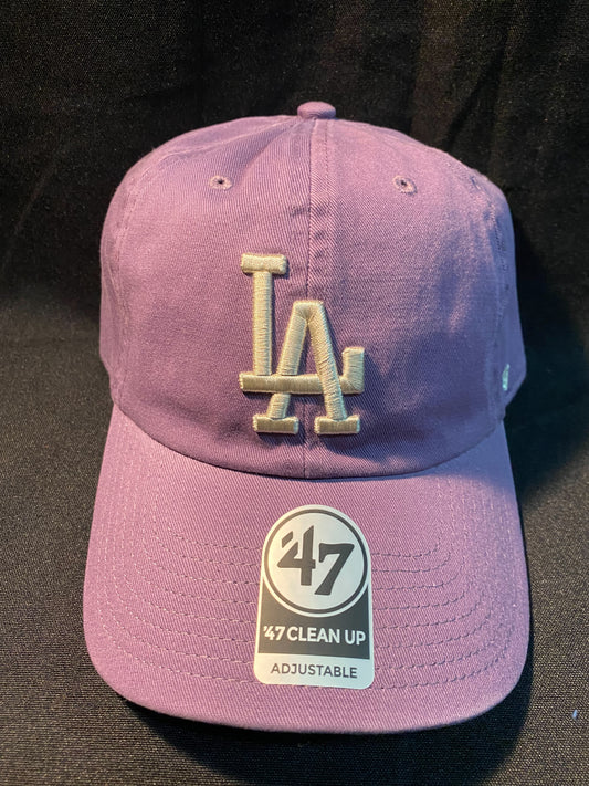 Los Angeles Dodgers ‘47CleanUp Adjustable Hat Iris Violet