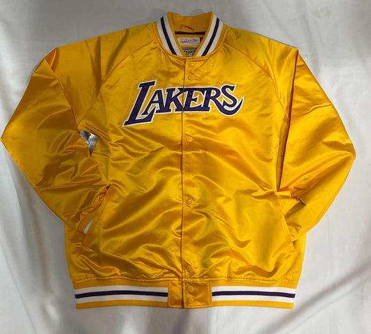 Los Angeles Lakers Mitchell & Ness NBA Lightweight Satin Men Jacket - Gold