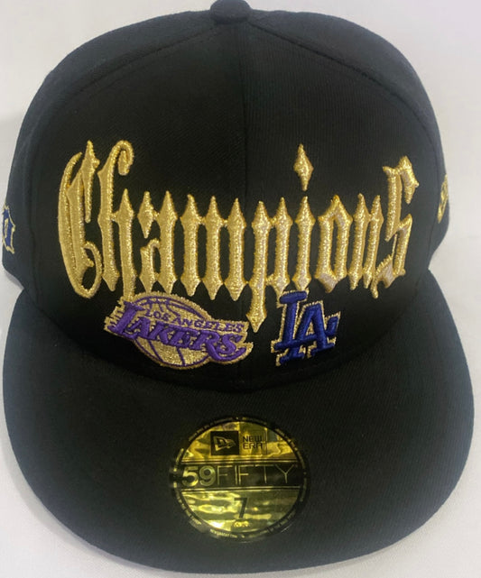 Los Angeles Dodgers & Los Angeles Lakers Dual Champions 9Fifty Fitted Cap