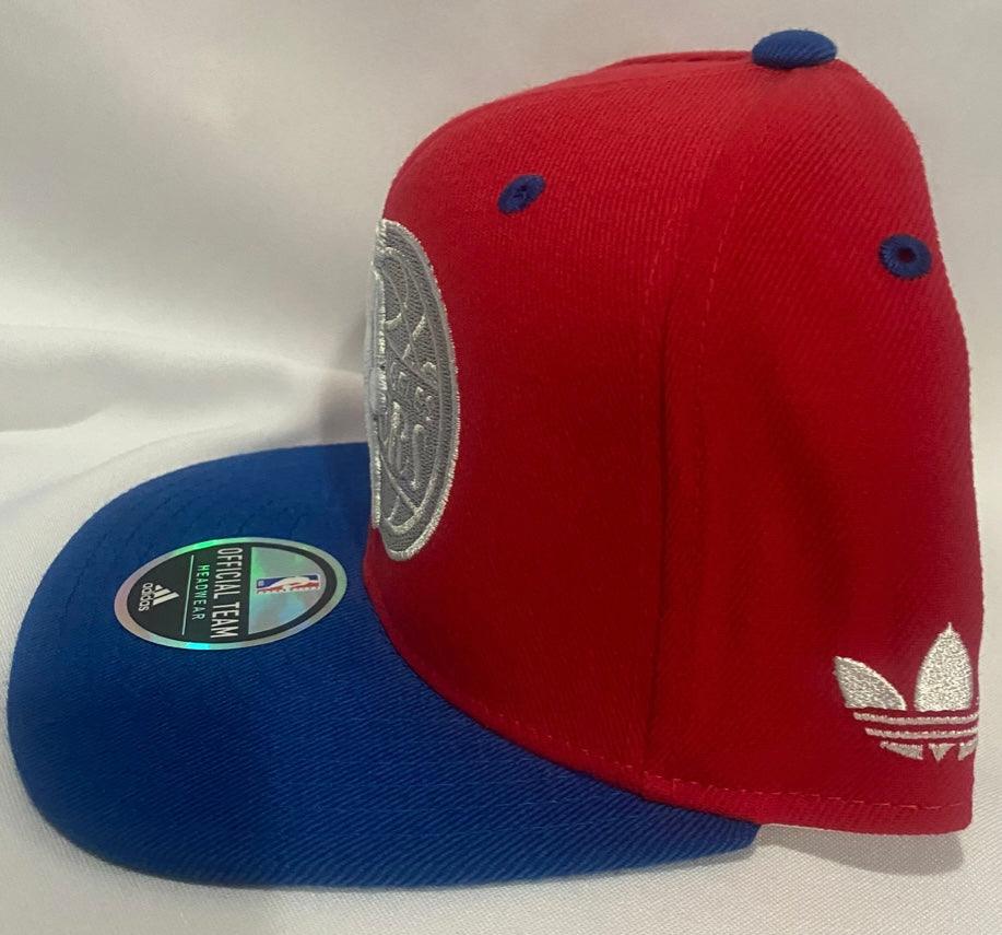 Los Angeles Clippers NBA Adidas Original Clippers Logo at Front Panel Red Body/Blue Visor Snapback