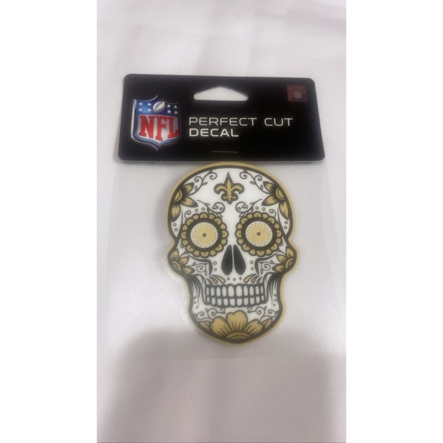 New Orleans Saints NFL 4X4 Perfect Cut Decal Skull