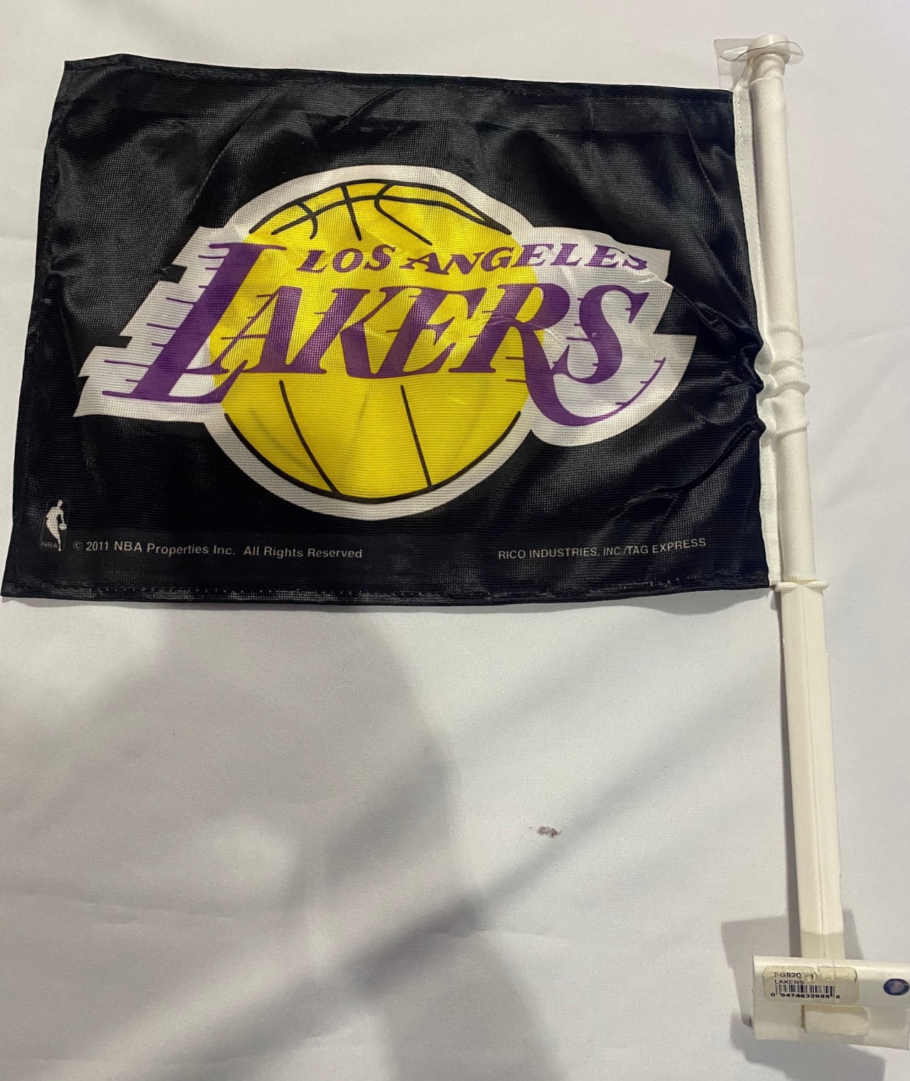 LA Lakers Black Window Car Flag