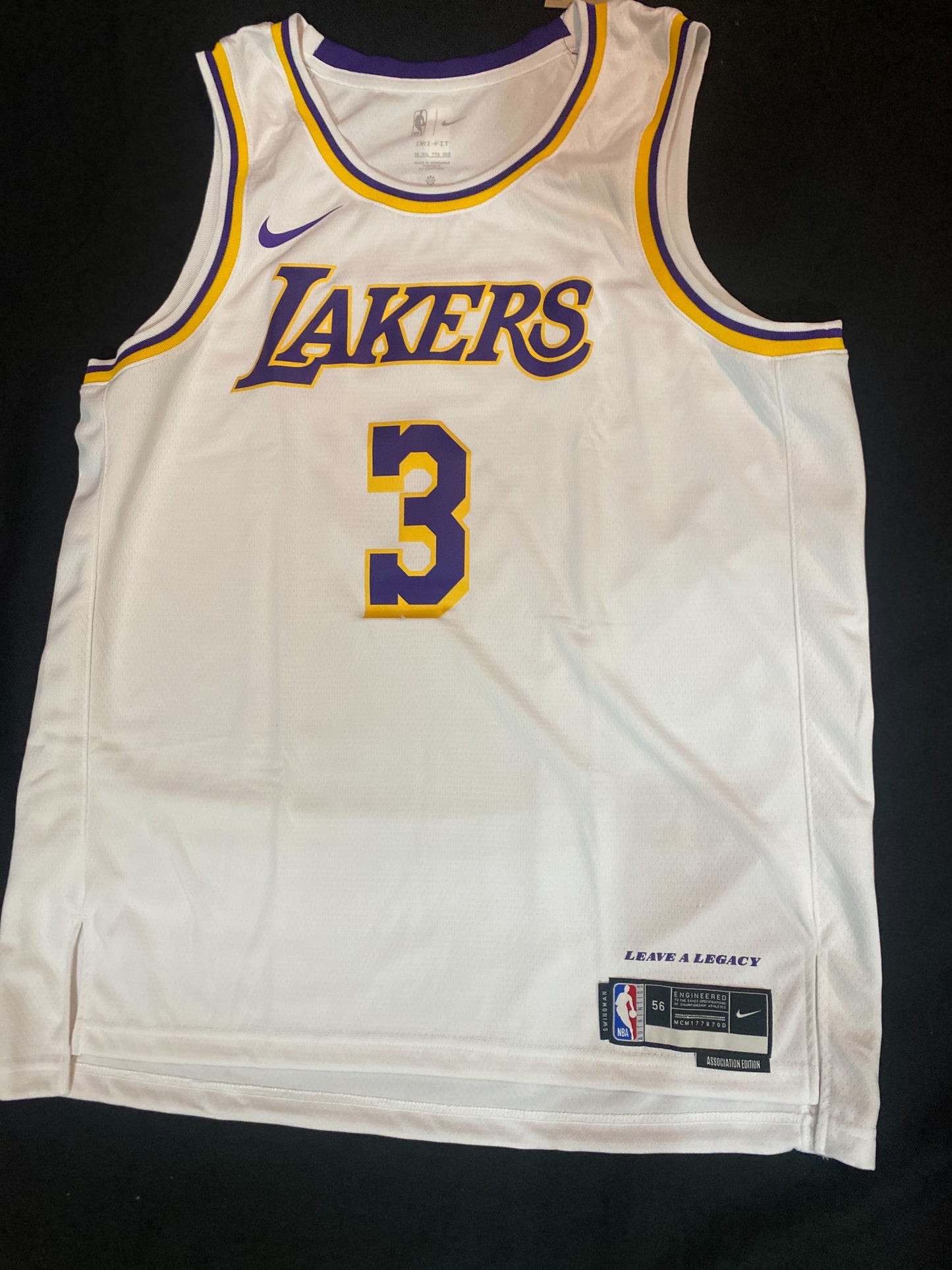 Los Angeles Lakers Nike NBA #3 Anthony Davis Jersey