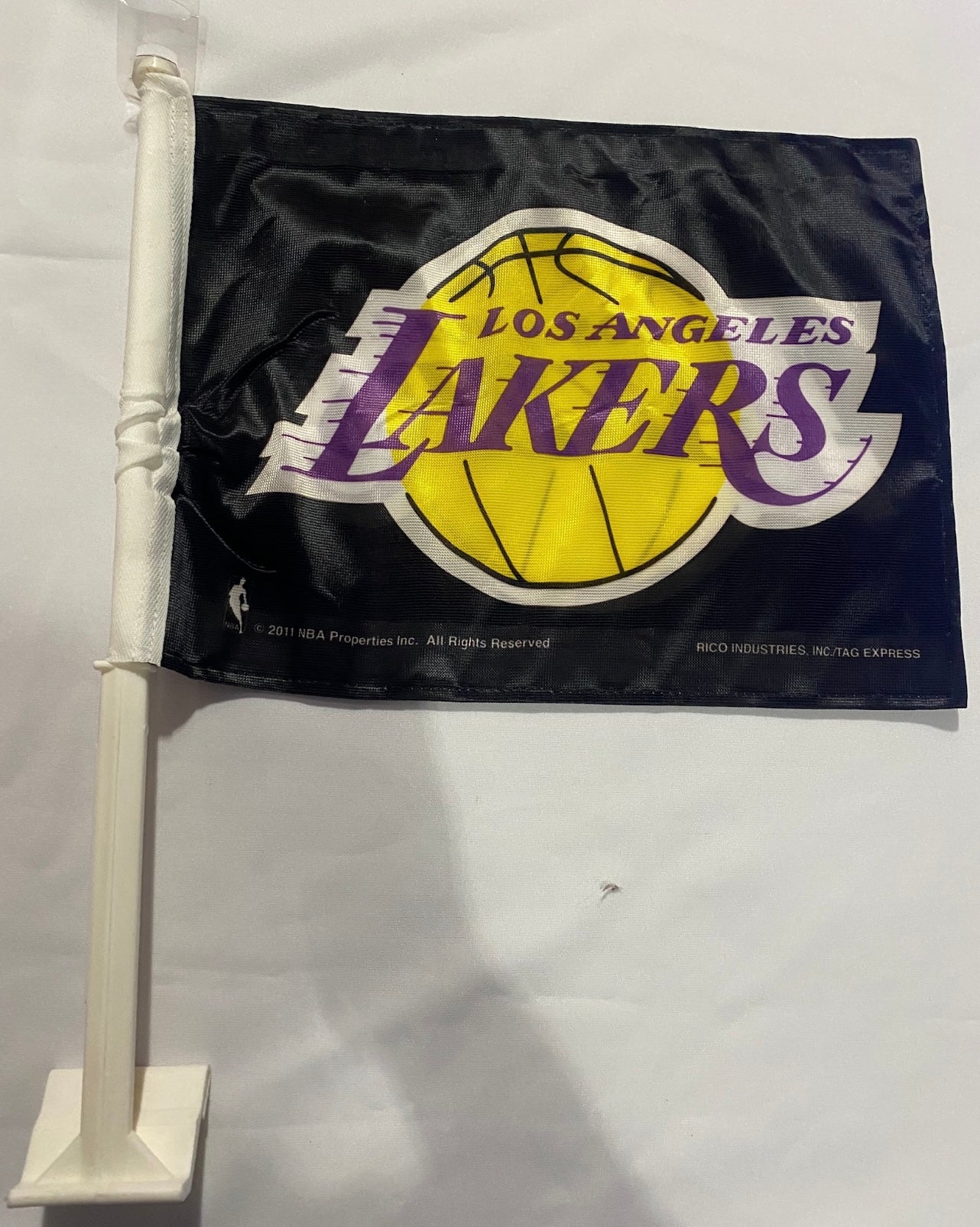 LA Lakers Black Window Car Flag