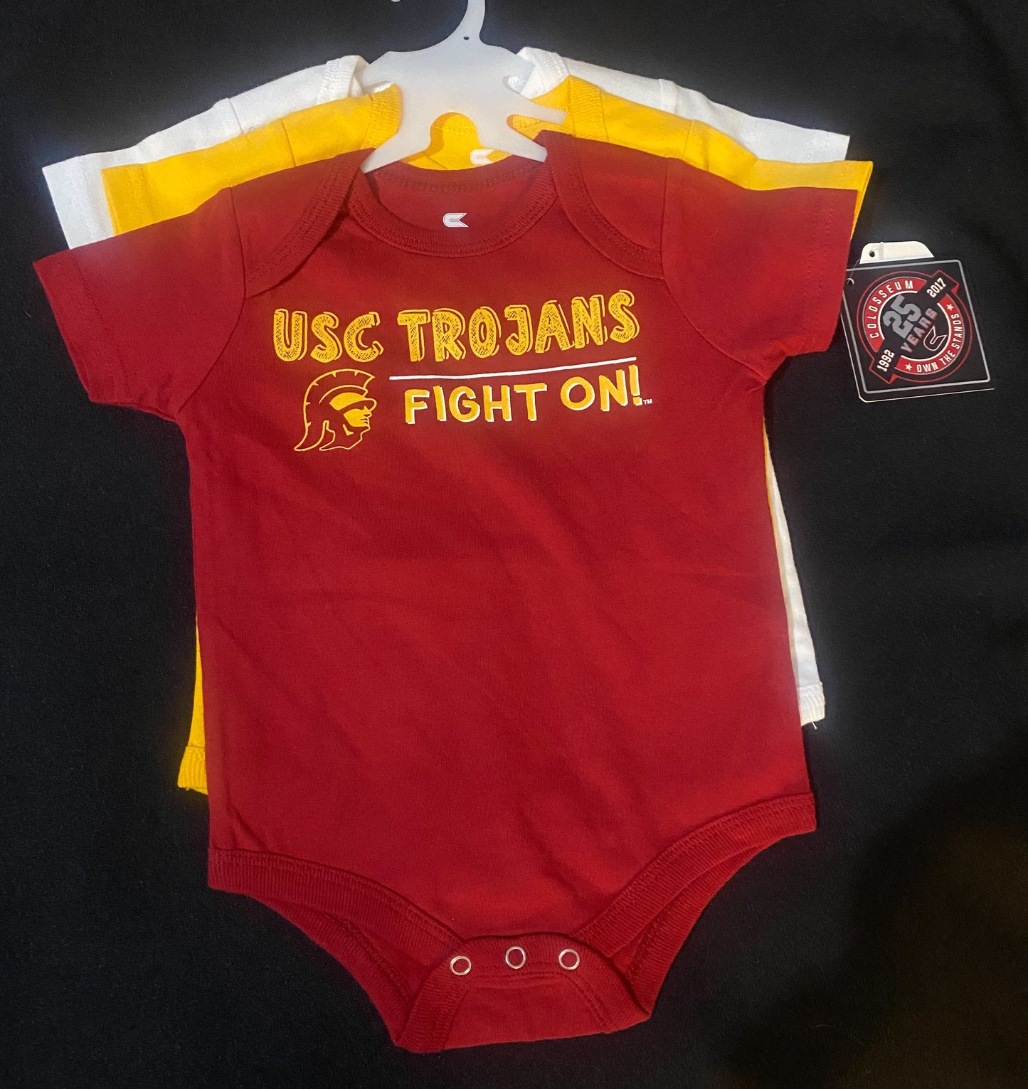 USC Trojans 3 Piece Infant Onesie Set