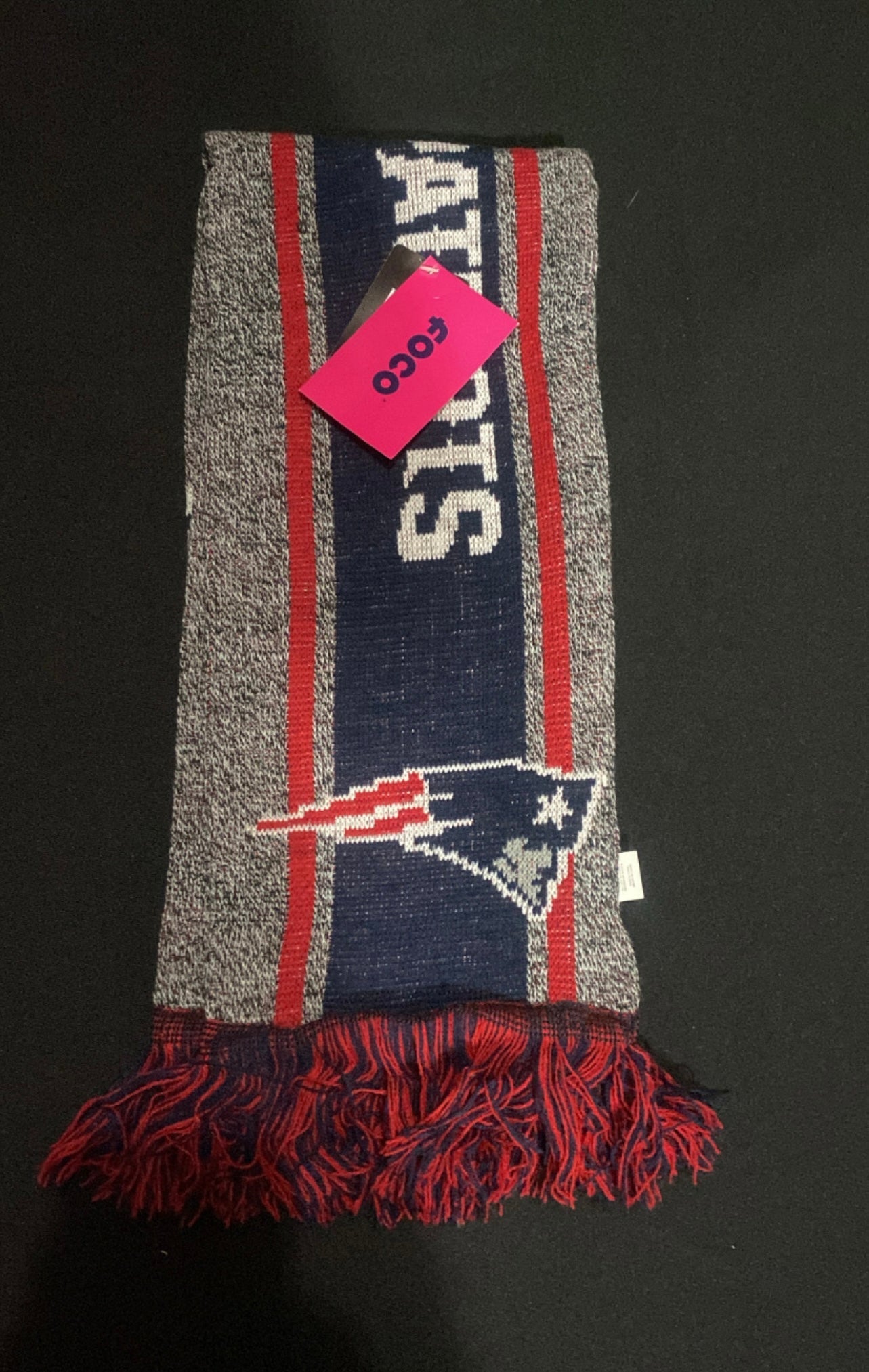 New England Patriots Collectible NFL Reversible Scarf Official Football Logo