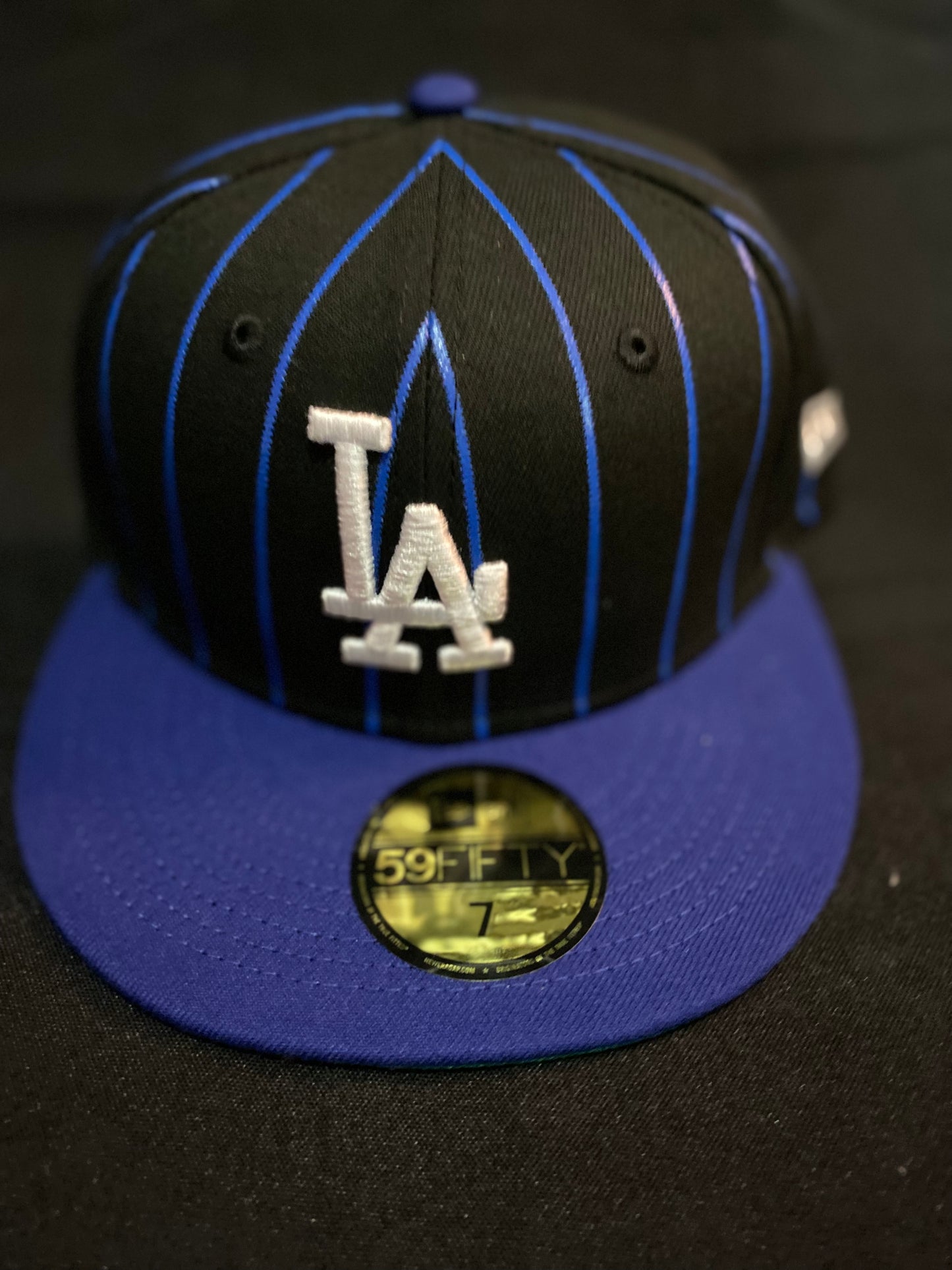 Los Angeles Dodgers MLB Vertical Stripped 59Fifty Fitted Hat