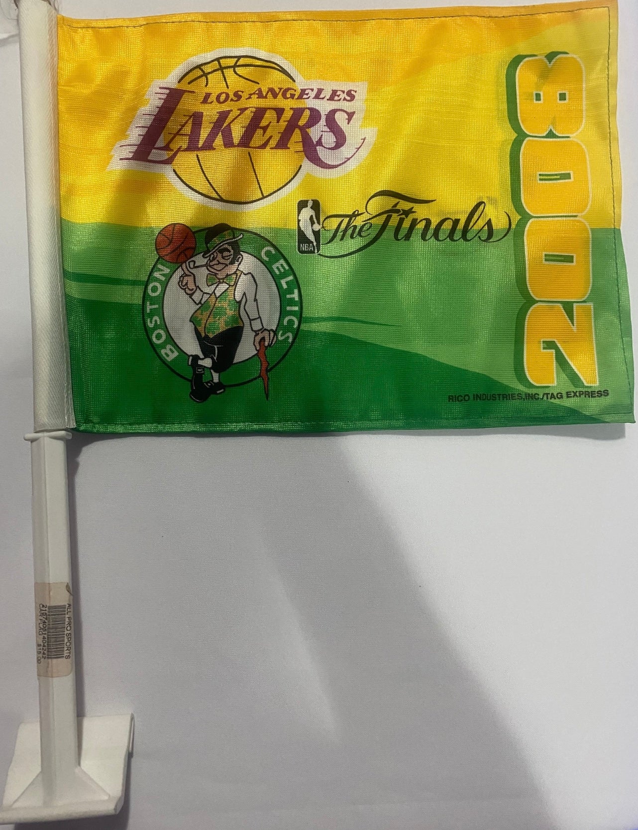 LA Lakers vs Boston Celtics The Finals Window Car Flag