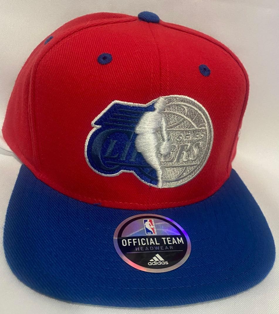 Los Angeles Clippers NBA Adidas Original Clippers Logo at Front Panel Red Body/Blue Visor Snapback