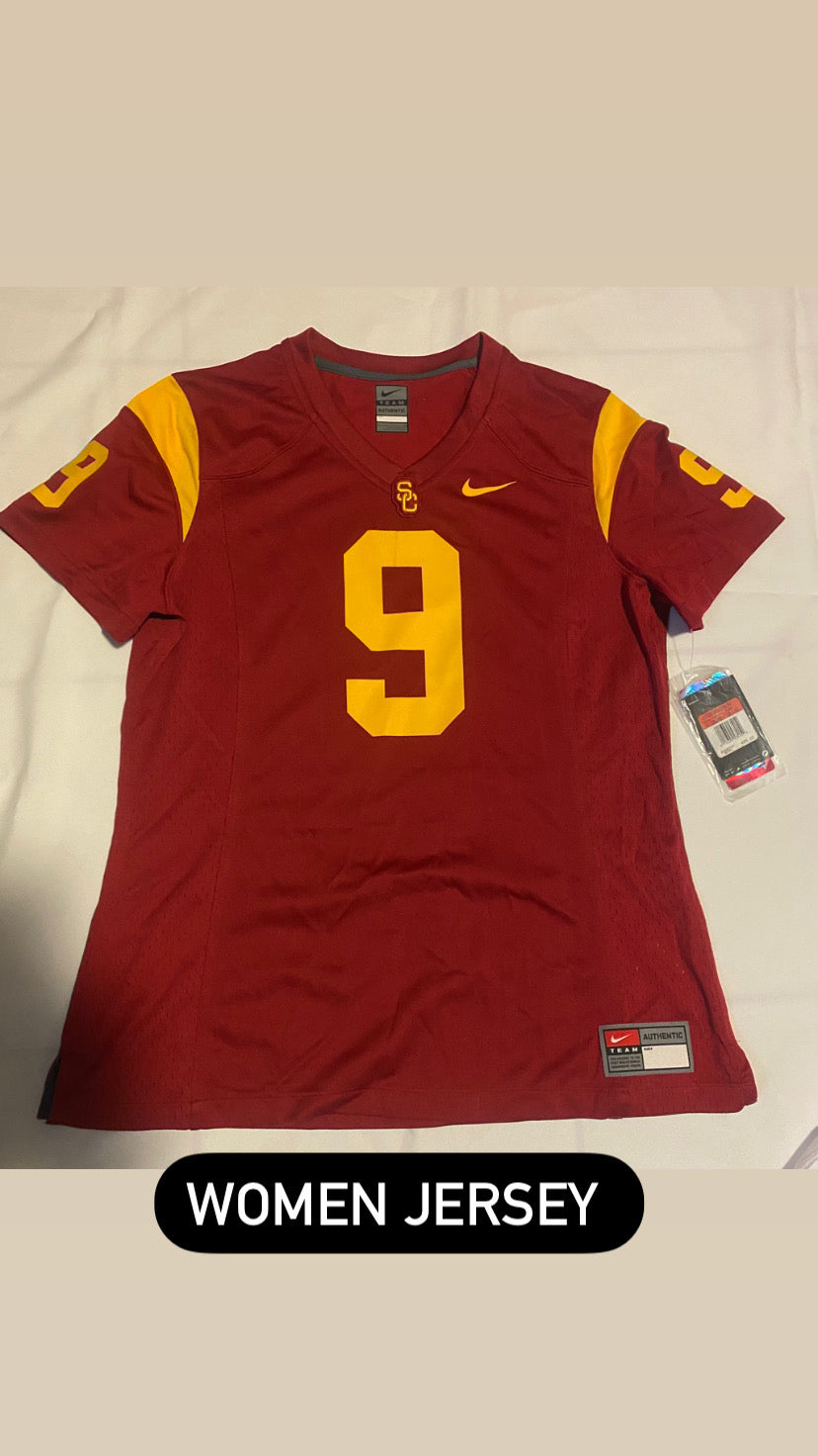 USC Trojans #9 Nike Authentic Heat Pressed Women Jersey