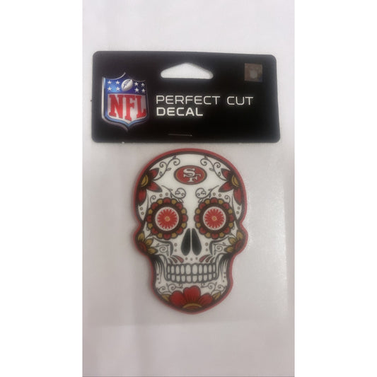 San Francisco 49Ers NFL 4X4 Perfect Cut Decal Skull