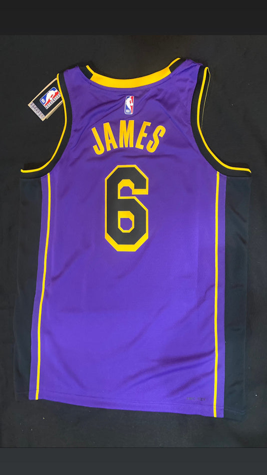 Los Angeles Lakers NBA Jordan Dri-Fit #6 Lebron James Statement Edition Swingman Jersey