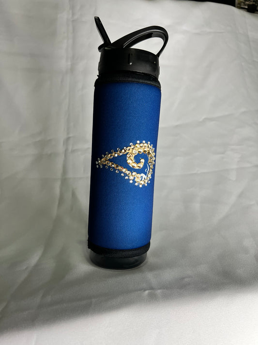 Los Angeles Dodgers Rams NFL Bedazzled Water Bottle