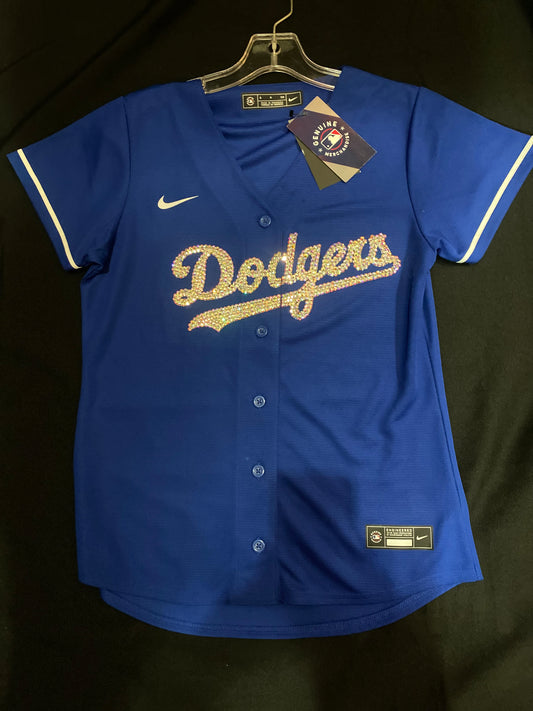Los Angeles Dodgers MLB Genuine Merchandise Bedazzled Jersey for Women
