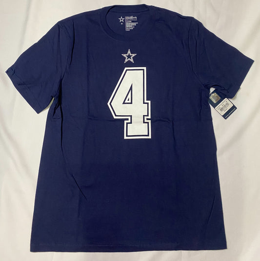 Dallas Cowboys NFL #4 Prescott Mens T-Shirt