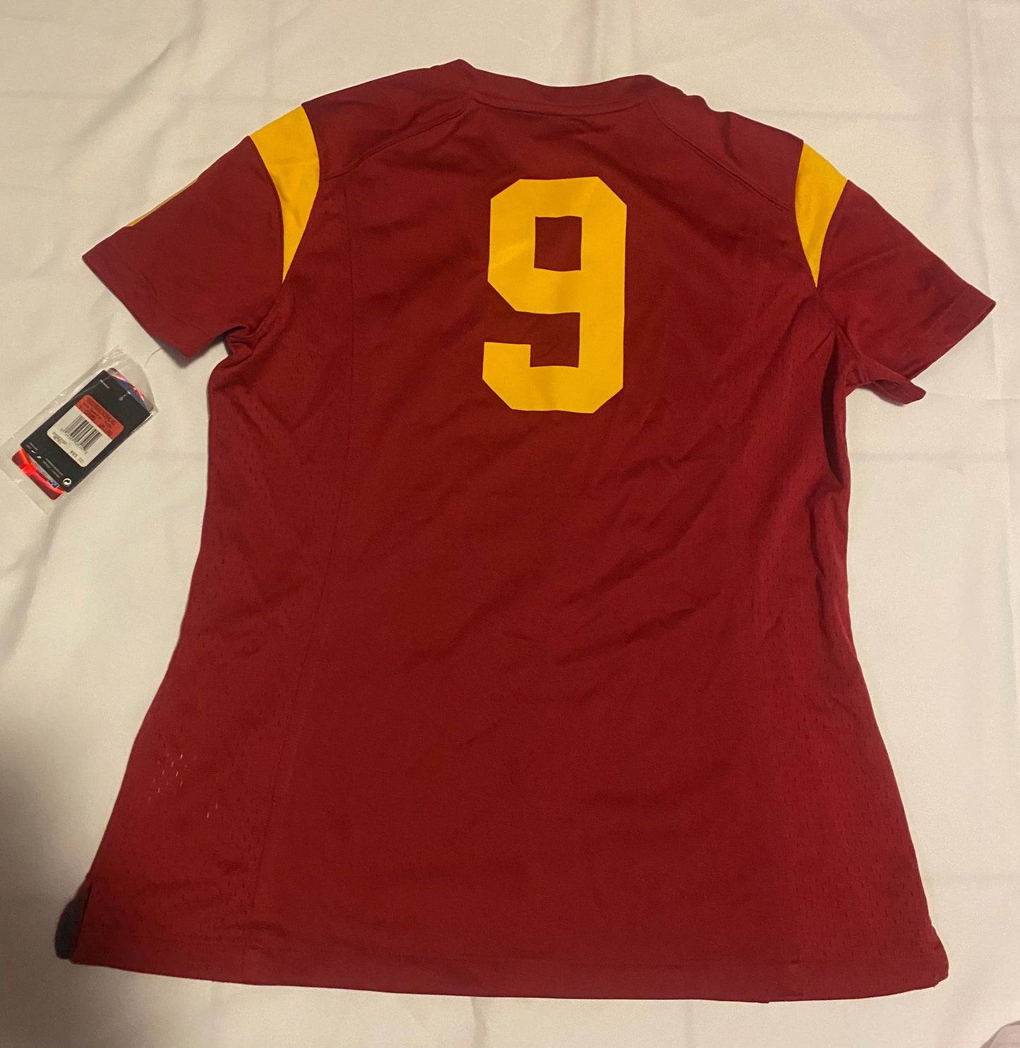 USC Trojans #9 Nike Authentic Heat Pressed Women Jersey