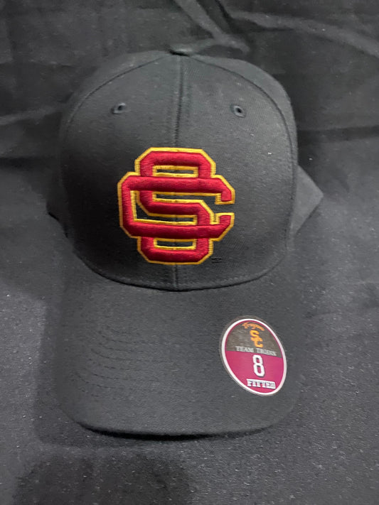 USC Trojans Fitted Hat - BLACK