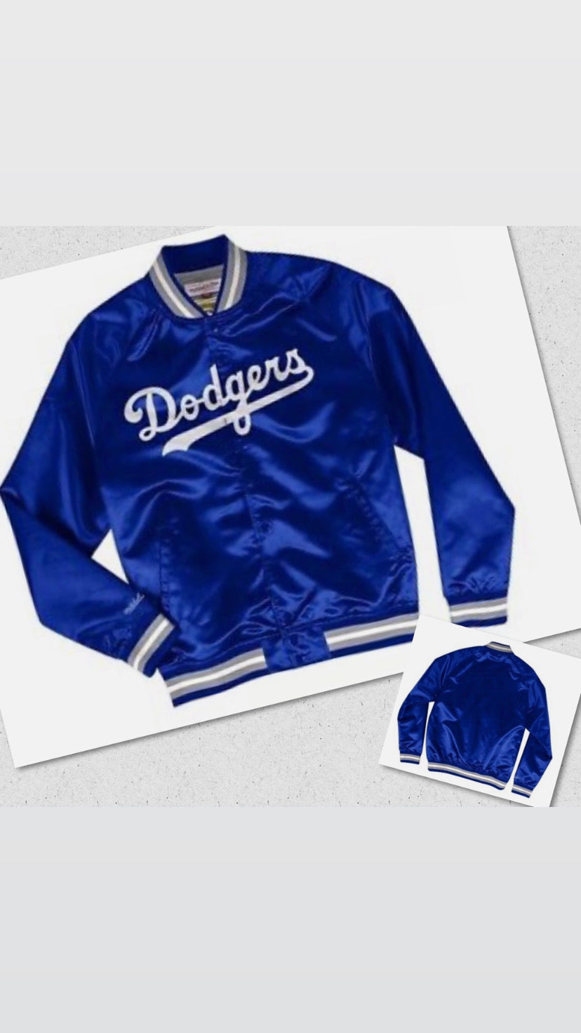 Los Angeles Dodgers MLB Mitchell & Ness Lightweight Men Satin Jacket - Royal Blue