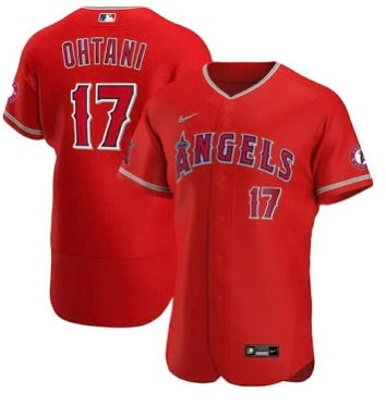 Los Angeles Angels #17 Shohei Ohtani Nike Red Alternate Official Authentic Mens Jersey