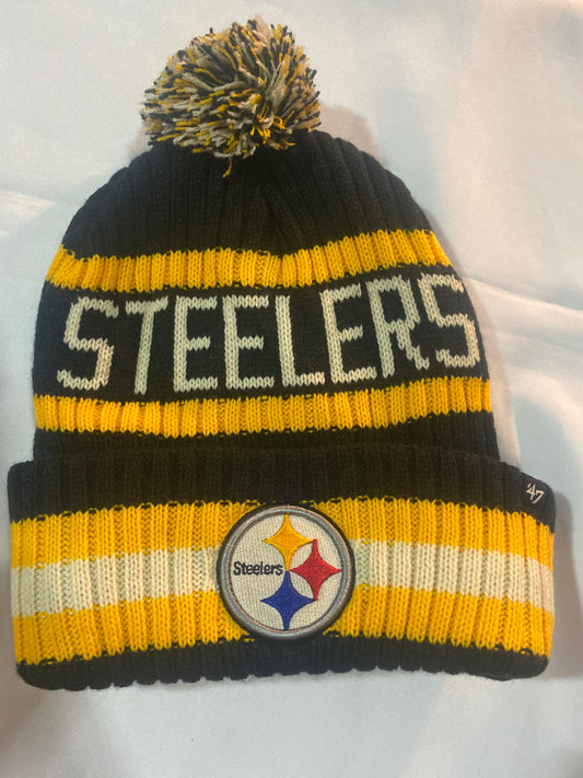 Pittsburgh Steelers NFL 47 Knit Pom Beanie