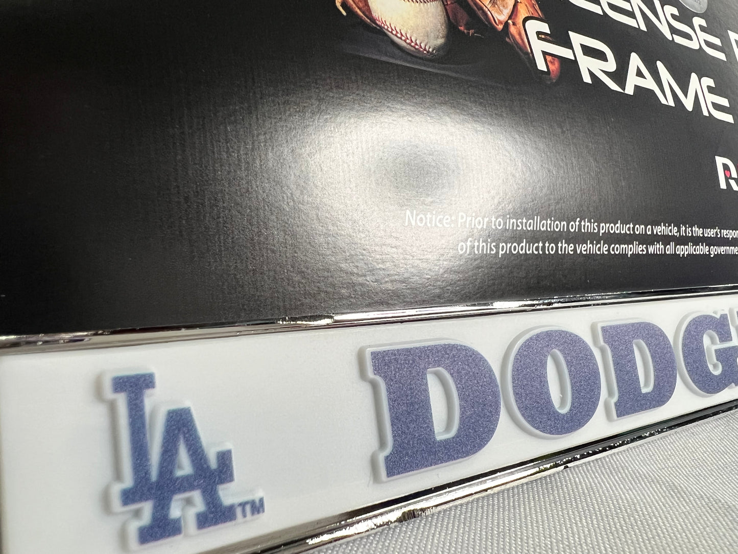 Los Angeles Dodgers MLB Laser Chrome License Plate